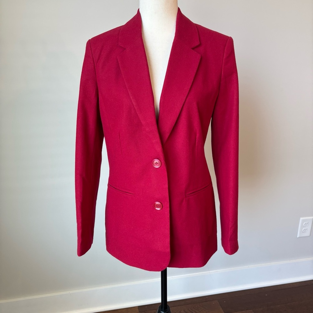 Chadwick’s of Boston Chic Wool Blend Women's Red Blazer
